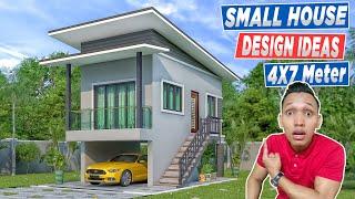 Small House Design 4x7 Meter (28 sqm) - 13'x23' Feet (299 sqft)