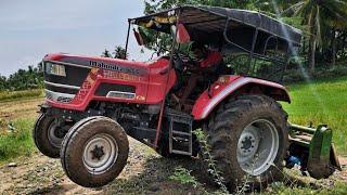 Mahindra arjun novo 605s tractor goes to rotavator working in farmland @Mohantractorslife