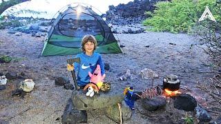 Father & Son Camping and Fishing Trip at Secret Ocean Cove