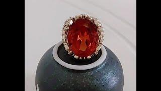 #shorts Orange Spinel, beautiful semi-precious stone, 124 carats, cut exquisite, flower shape inlaid