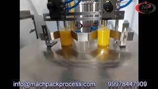 Semi Automatic Electronic Ghee Filling Machine - Viscous Filling Machine - Machpack Process Machine