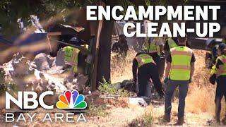 San Jose begins clearing out city's largest homeless encampment