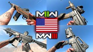 All HIDDEN Weapons Showcase in Modern Warfare 3 and Modern Warfare 2 Part 1 - ALL American Weapons