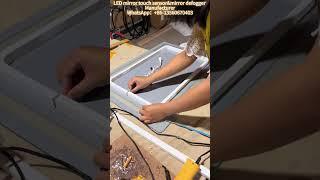 How to make a led light illuminated smart mirror#ledmirror #lightmirror #smartmirror #mirrorwork