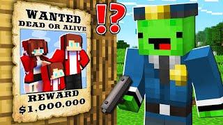 Why JJ Family is Wanted? MIKEY Policeman SEARCHING JJ FAMILY in Minecraft ! - (Maizen)