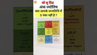 Hindi numerology | lo shu grid missing number 5 #shorts #ytshorts #vastutips #vastu #shortsvideo