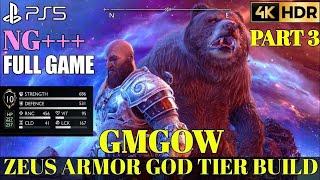 GMGOW Zeus Armor GOD OF WAR RAGNAROK New Game Plus Best Zeus Armor Build Gameplay Walkthrough Part 3