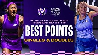 BEST POINTS from the 2024 WTA Finals Riyadh: Coco Gauff, Taylor Townsend, Aryna Sabalenka & more! 