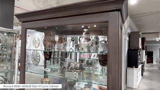 Curio Cabinet with Mirrored Back and Glass Shelves