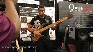 Bass player David Dyson performing at NAMM 2017