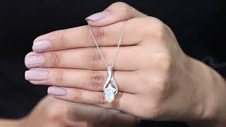 Ethiopian Opal Teardrop Pendant Necklace for Women Girls | October Birthstone Jewelry