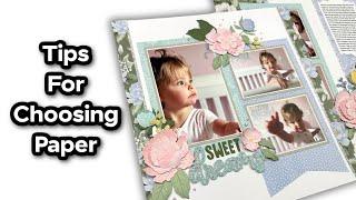 How to Choose the Right Paper + Baby Scrapbook Ideas