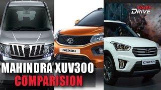 Mahindra XUV300 vs Tata Nexon vs Hyundai Creta | Specification comparison