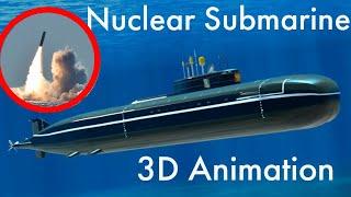 How a Nuclear Powered submarine works?.. || submarine working 3d animation || learn from the base