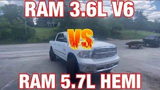 RAM 5.7 HEMI Vs RAM 3.6 V6!