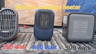 Medium wattage heaters | Truck camper testing and running on solar generator