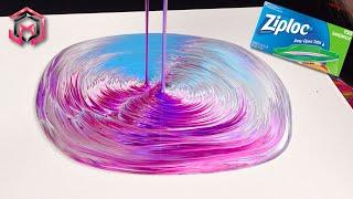 WOW!! STORMY NIGHT!! Fluid Art and Acrylic Pouring New Spin Art Technique