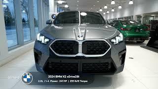 The All New 2024 BMW X2 xDrive28i - Skyscraper Grey Metallic - Atlas Grey/Smoke White Perforated