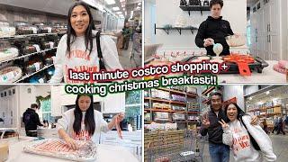 LAST MINUTE COSTCO SHOPPING + Cooking Christmas Breakfast!! Vlogmas Day 24