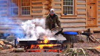 Maple Syrup, Wolf at the Cabin, Tree Felling, & Family Time! / Ep113 / Outsider Cabin Build