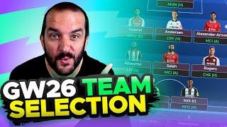 112 POINTS  | FPL TEAM SELECTION GAMEWEEK 26 | Fantasy Premier League Tips 2024/25