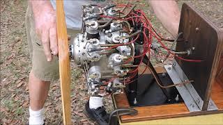 Running 18 Cylinder Pratt and Whitney Model AIrcraft engine