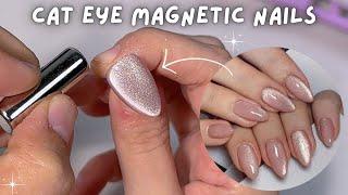 Cat Eye Gel Nails  Magnetic Nail Polish Tutorial