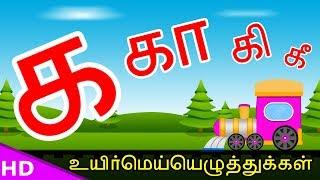 Learn ka kaa Varisai Tamil Basic Alphabets க க கி கி கு கூ Uirmai Eluthukal – KidsTv Sirukathaigal