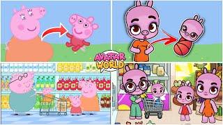  Baby Peppa in avatar world  Pigs Shopping 