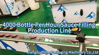 4000 Bottle Per Hour Sauce Filling Production Line By Jiangsu Zhihe Packaging Machinery Co.,Ltd