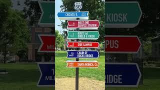 new Route 66 signpost and markers in Edwardsville, Illinois!