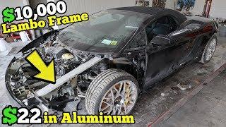 Rebuilding $10,000+ of Lamborghini Frame Damage Using $22 in Aluminum Bar & Harbor Freight Tools