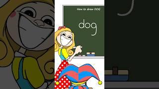 How to Draw DOG in 20 SecondsTADC Pomni & Poppy Playtime 3 Miss Delight Animation #shorts #drawing