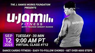 Virtual 30 Minute U-Jam Fitness Class with Jeremy Ramos (09/12/2023) - 9:00AM PT