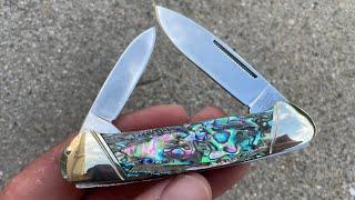 Queen City Abalone Large Canoe Pocket Knife