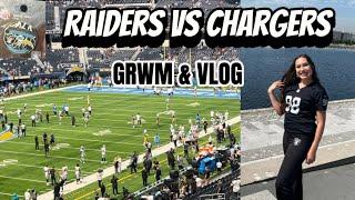 RAIDERS vs CHARGERS | GRWM & VLOG