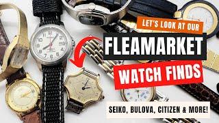 Luxury Watches found at Fleamarket Bulova Seiko Citizen Thrift Watch Bag Finds