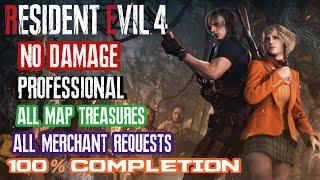 Resident Evil 4 Remake No Damage Professional 100% All Treasures All Request Walkthrough FULL GAME