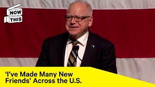 Tim Walz Addresses Election Loss With Humor and Empathy