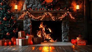 Cozy Christmas Fireplace in 4K in Crackling Fire Sounds to Relieve Stress and Cure Insomnia