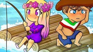 ¡MI NOVIA Y YO NOS PERDEMOS EN EL OCÉANO!  ¡MINECRAFT Y RAFT!   #1