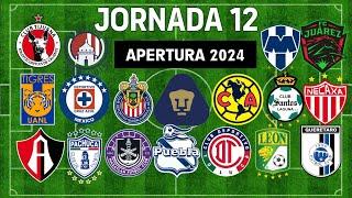 ️ JORNADA 12 LIGA MX 2024 