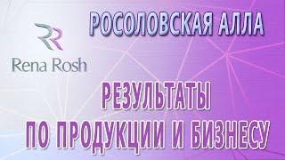 Росоловская Алла - Результаты по продукции и бизнесу с Rena Rosh