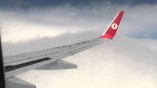 Turkish Airlines landing Friedrichshafen Germany