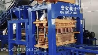 HONGFA new QT10-12 concrete block making machine testing.