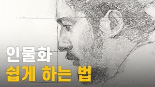 얼굴 쉽게 그리기 | 초보자를 위한 인물화 스케치 드로잉