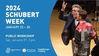 2024 Schubert Week: Workshop with Thomas Hampson LIVE from Pierre Boulez Saal