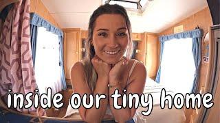 Look inside our caravan | FULL TIME TRAVEL COUPLE