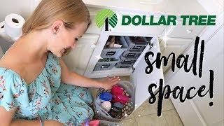 SMALL BATHROOM ORGANIZATION  100% DOLLAR TREE!