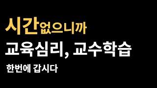 단언컨데, 이 영상으로 교육심리학 교수학습이론 정리해 드립니다.